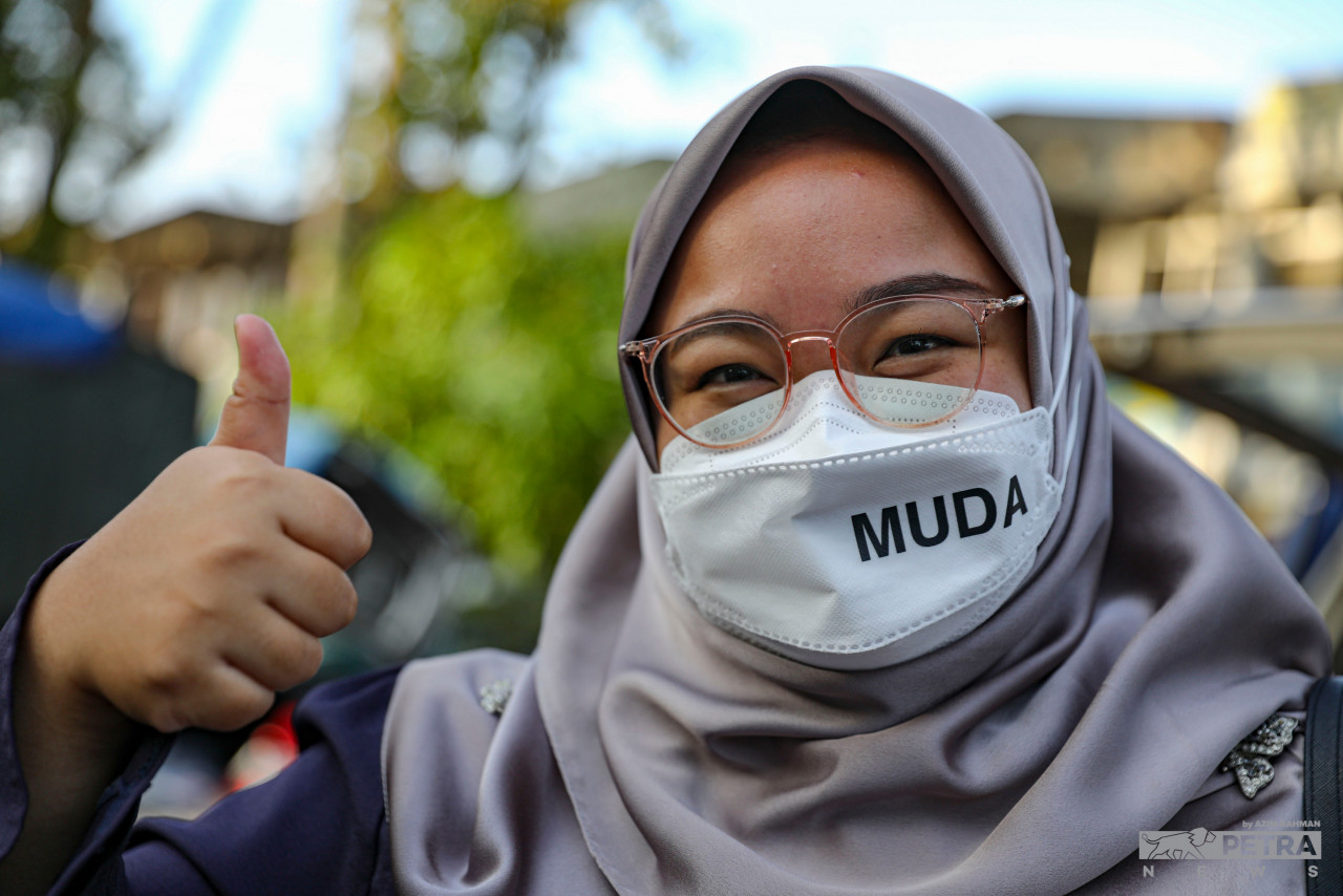 Muda secretary-general Amira Aisya says it is critical that there are efforts to ensure continuous improvement to the electoral process itself. – The Vibes file pic, March 22, 2022