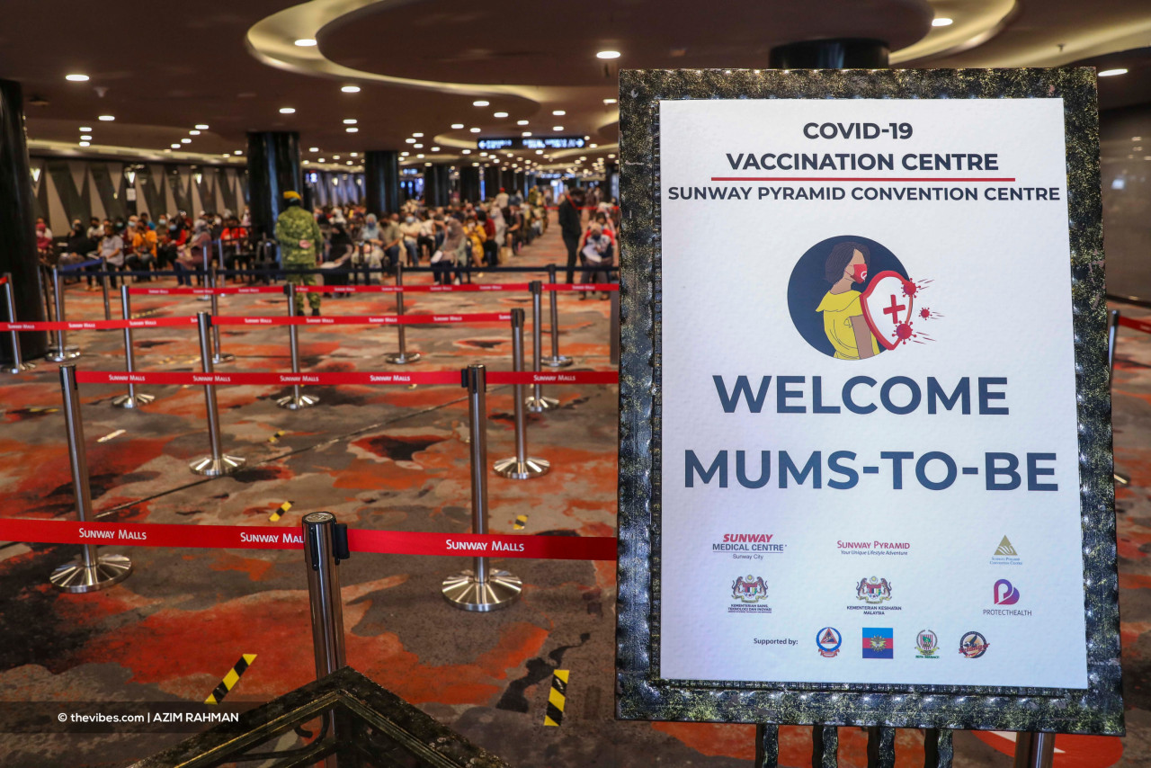 The PPV for pregnant women at the Sunway Pyramid Convention Centre. Some 110,000 expectant mothers have registered for the Covid-19 vaccination via MySejahtera. – AZIM RAHMAN/The Vibes pic, June 27, 2021