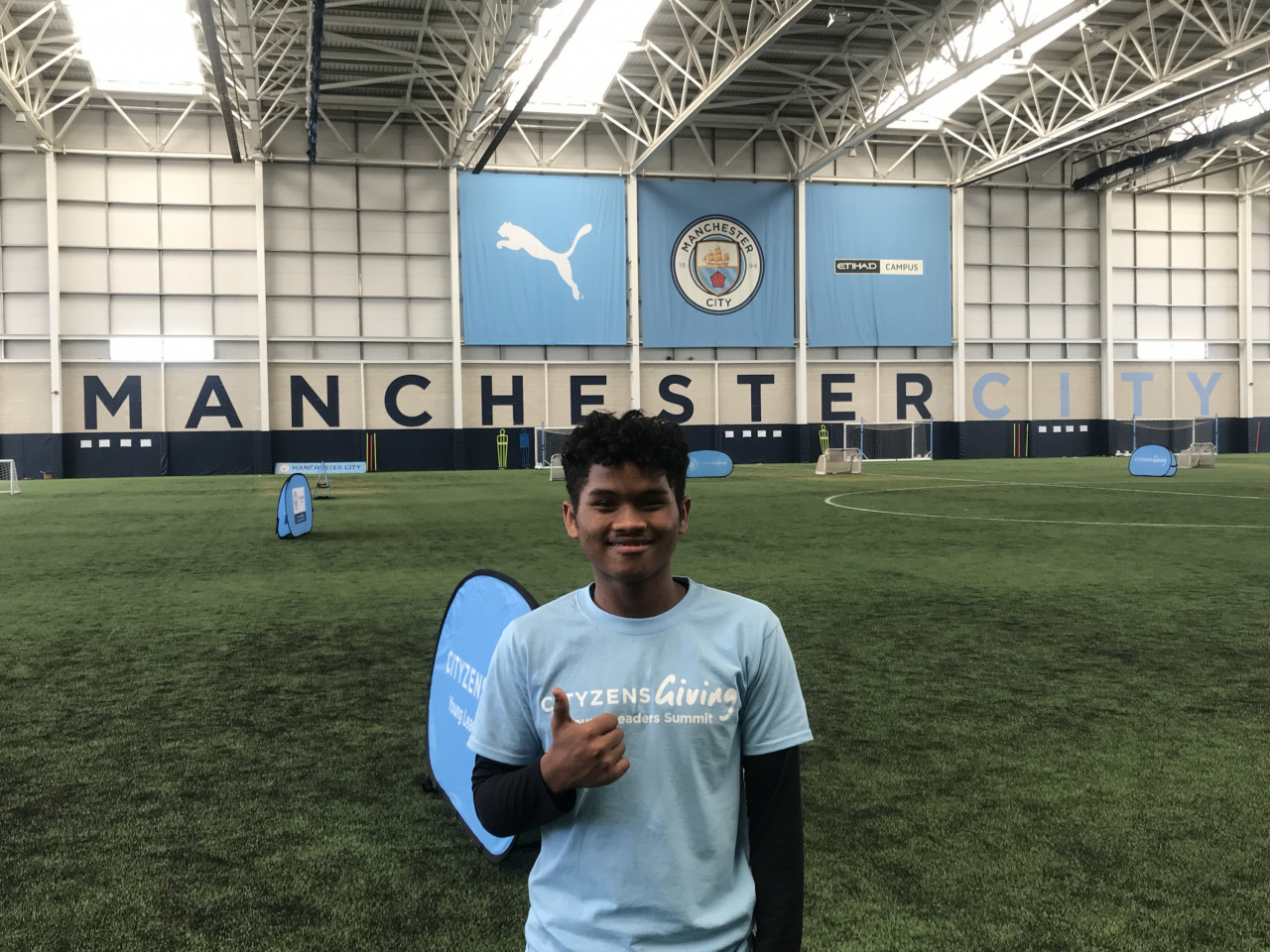 Zeroberto Zainal plans to share what he learned in football training sessions at MCFC with the students in Dignity, Kuala Lumpur. – Dignity for Children Foundation pic, June 28, 2022
