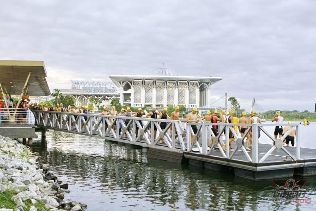 The aquathlon’s elite category involves participants completing a 500m swim before transitioning to a 2.5km run around Putrajaya Lake. – Pic courtesy of Hybrid Management Sdn Bhd, December 23, 2022
