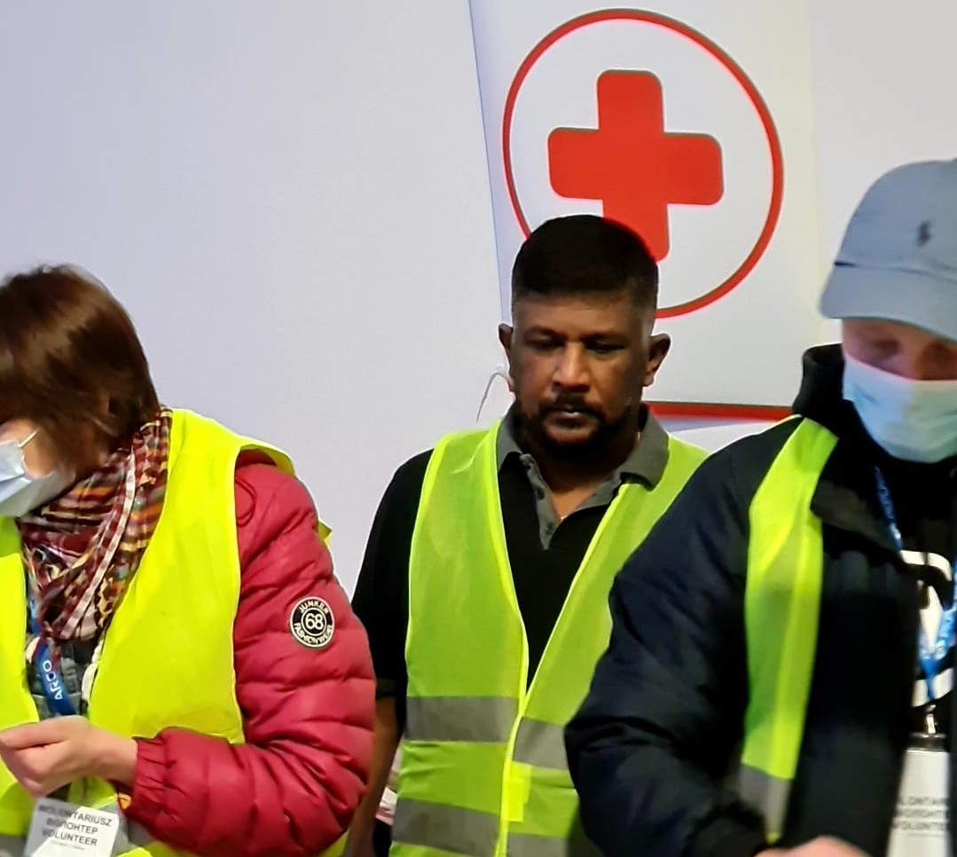 Dr Muruga Raj Rajathurai (centre) seeks to join the humanitarian convoy that will be offering direct assistance travelling into Ukraine and extracting residents from areas affected by the war. – Pic courtesy of Muruga Raj Rajathurai, March 13, 2022