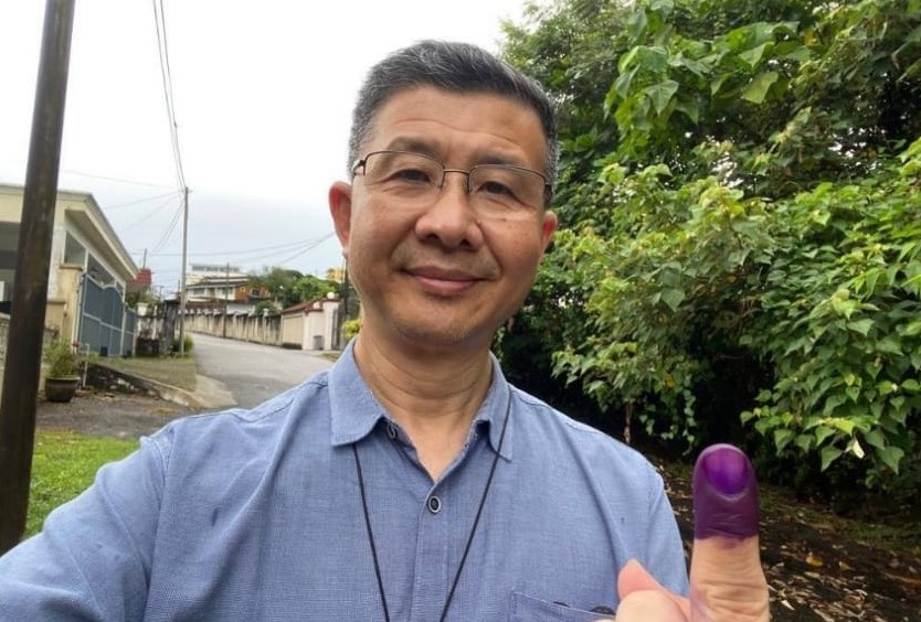 Seremban-born Kuala Lumpur Archbishop Julian Liow cast his ballot in his hometown this morning. – KL Archdiocese pic, November 19, 2022