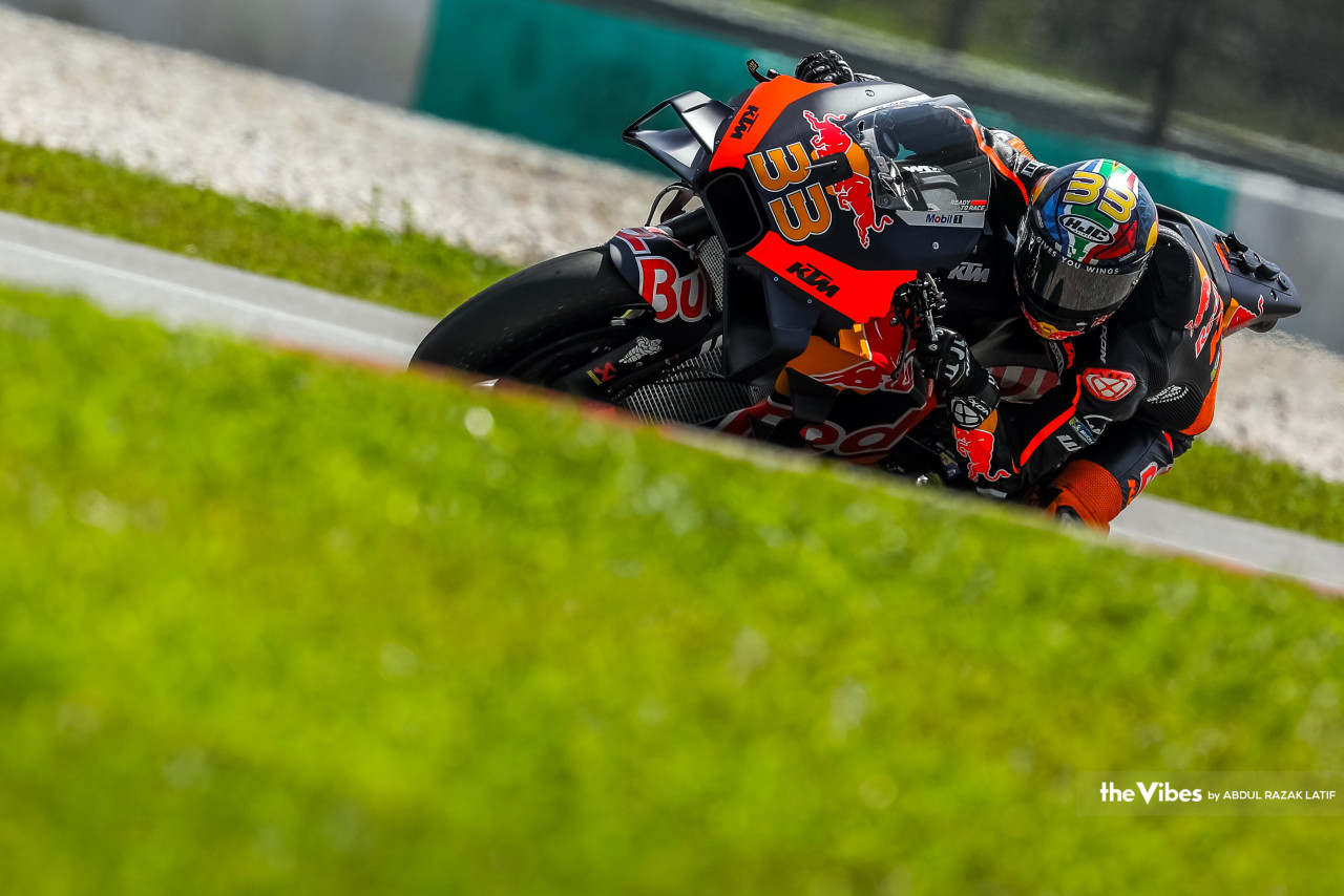  Brad Binder of the Red Bull KTM Factory Racing bike. The South African racer will be sharing the pits with Australian racer Jack Miller. – ABDUL RAZAK LATIF/The Vibes pic, February 16, 2023