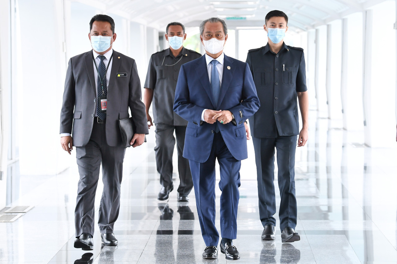 Prime Minister Tan Sri Muhyiddin Yassin has expressed confidence that he maintains the majority in Parliament. – Bernama pic, August 6, 2021