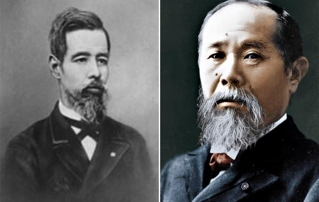 Count Mutsu Munemitsu (left) and then Japanese prime minister Duke Ito Hirobumi, both of whom looked into the feasibility of acquiring North Borneo. – Pic courtesy of Kumis Kumis, September 16, 2021