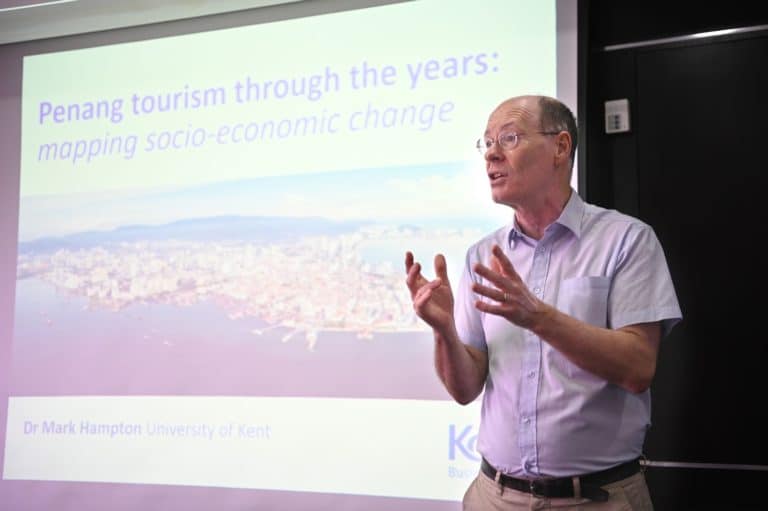 As Penang’s tourism industry thrives, Assoc Prof Mark Hampton cautions to carefully consider its impact on society and the environment, seeking a balanced approach to maximise benefits and minimise negative effects on the economy. – IAN MCINTYRE/The Vibes pic, June 29, 2023
