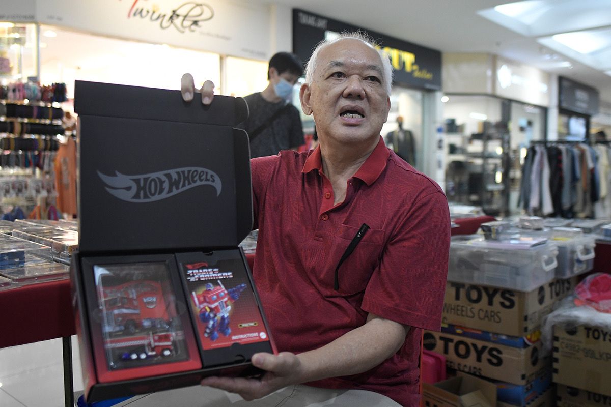 Another avid collector Chia JH, 70, who manages a stall on the weekends for the last 12 years, says he started collecting Hot Wheels in 2003. The Vibes pic by Najjua Zulkefli, August 4, 2024. 