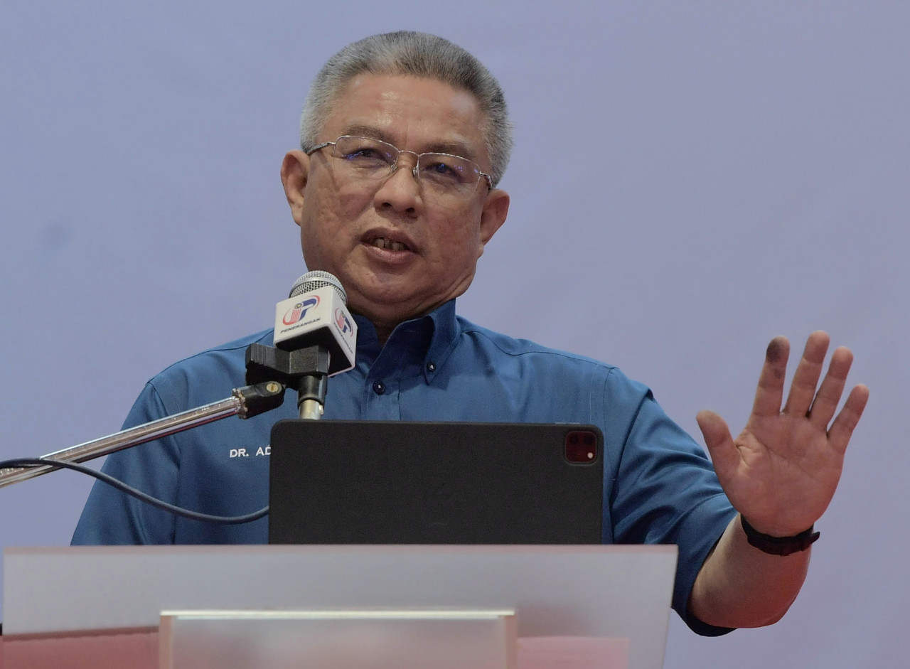 Health Minister Datuk Seri Dr Adham Baba says a surge in coronavirus cases earlier this month is due to gatherings, weddings, and sending students to schools and universities in different states. – Bernama pic, April 22, 2021