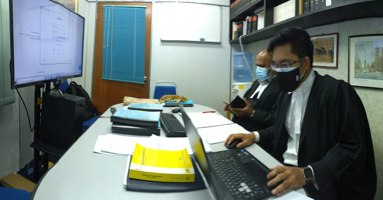 Lawyers representing Benedict Thanilas family in the court proceedings conducted online today. – EDICT Facebook pic, September 13, 2021