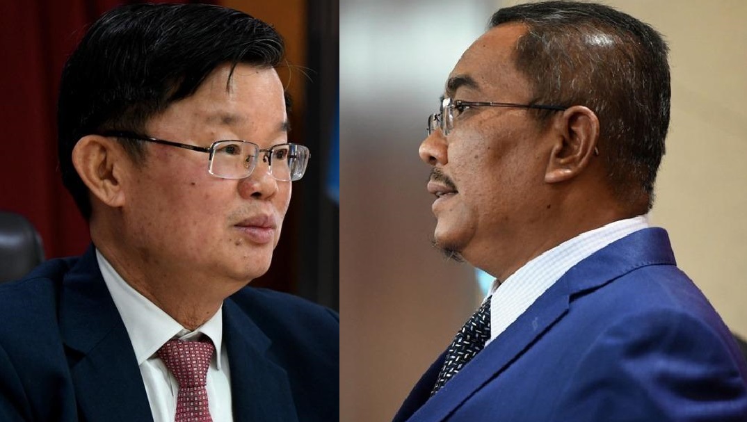 Penang Chief Minister Chow Kon Yeow (left) and Kedah Menteri Besar Muhammad Sanusi Md Nor have, for several weeks now, been engaging in a very public war of words over the Sg Muda issue. – Bernama pic, April 3, 2021