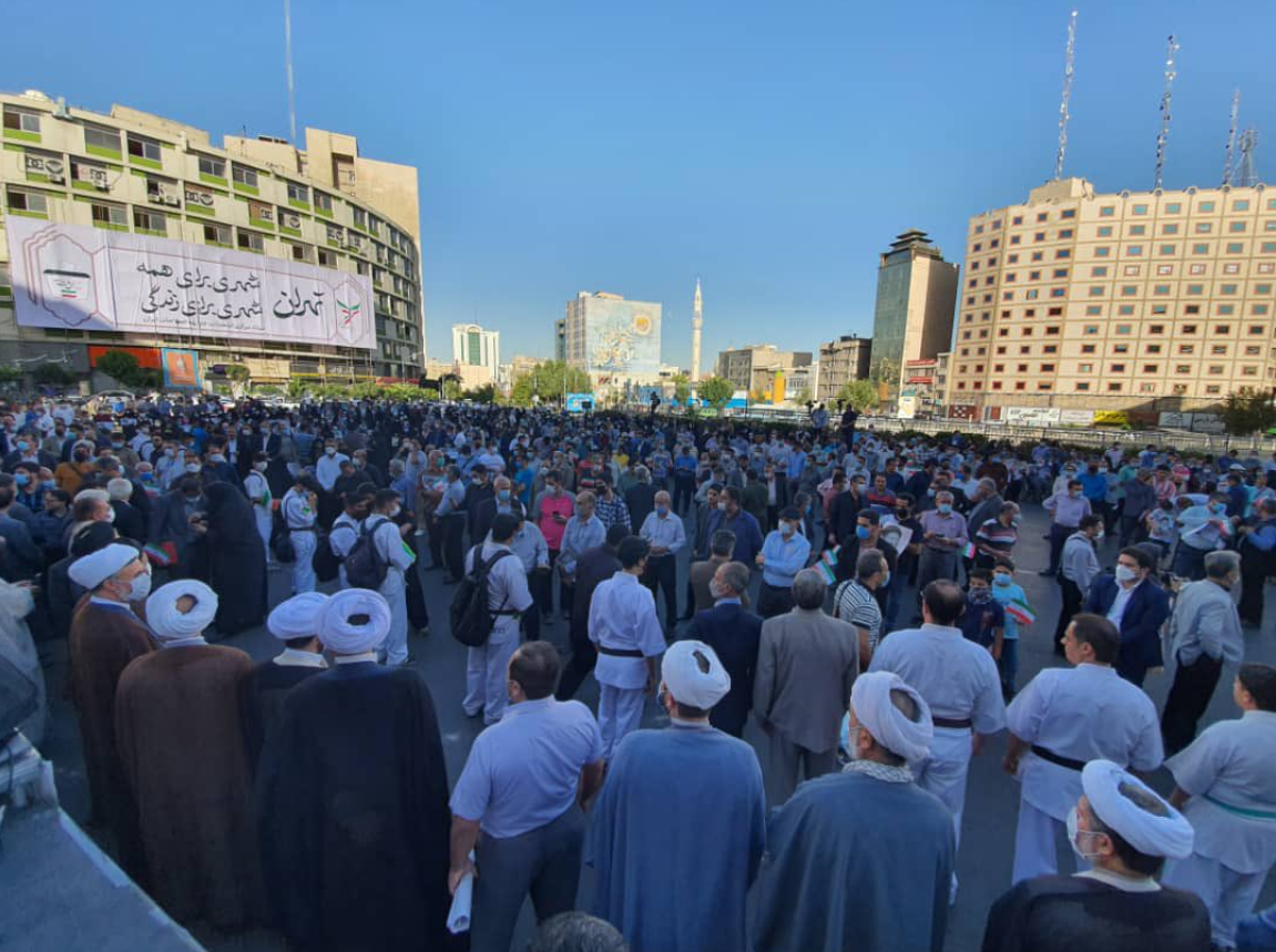 Supporters of Ebrahim Raisi at a rally outside Tehran. – Hami Hamedi Twitter pic, June 14, 2021