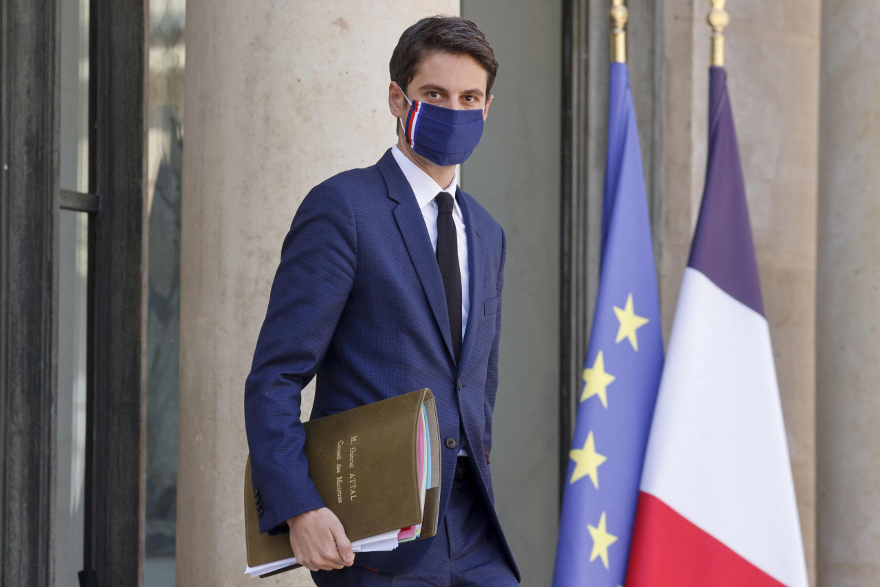 Government spokesman Gabriel Attal says Emmanuel Macron will continue with his trips and remain in contact with the French public. – AFP pic, June 10, 2021