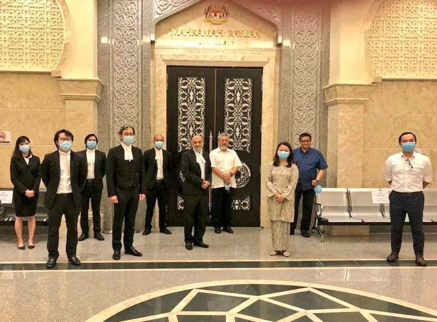 Segambut MP Hannah Yeoh (third from right) at the Court of Appeal over the Taman Rimba Kiara case. Yeoh has been a staunch supporter of the residents' case against development at the park. – Hannah Yeoh Facebook pic, January 27, 2021