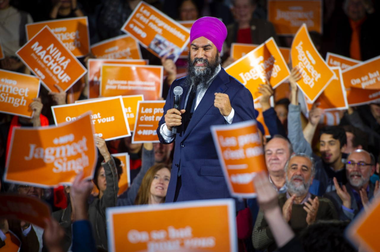 The leftist New Democrat Party, led by Jagmeet Singh, previously propped up the Liberals and has seen an uptick in support. – AFP pic, August 16, 2021