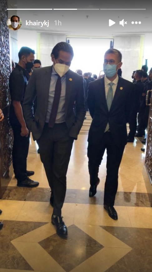 Khairy Jamaluddin with Datuk Seri Tengku Zafrul Tengku Abdul Aziz at Perdana Putra this morning. – Khairy Jamaluddin Instagram pic, August 16, 2021