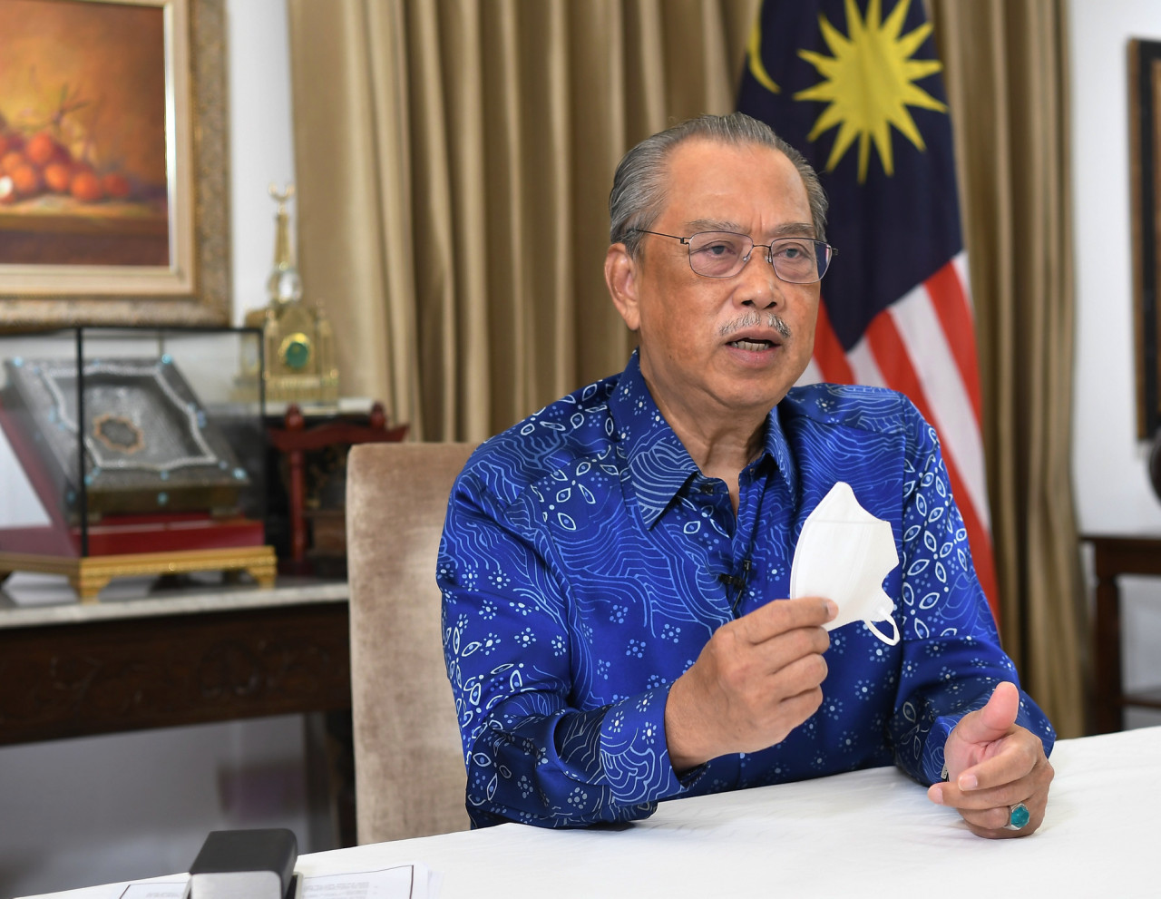 Tan Sri Muhyiddin Yassin says relaxed Covid-19 restrictions for fully vaccinated people can help physical and mental health while spurring the economy. –  Bernama pic, August 8, 2021