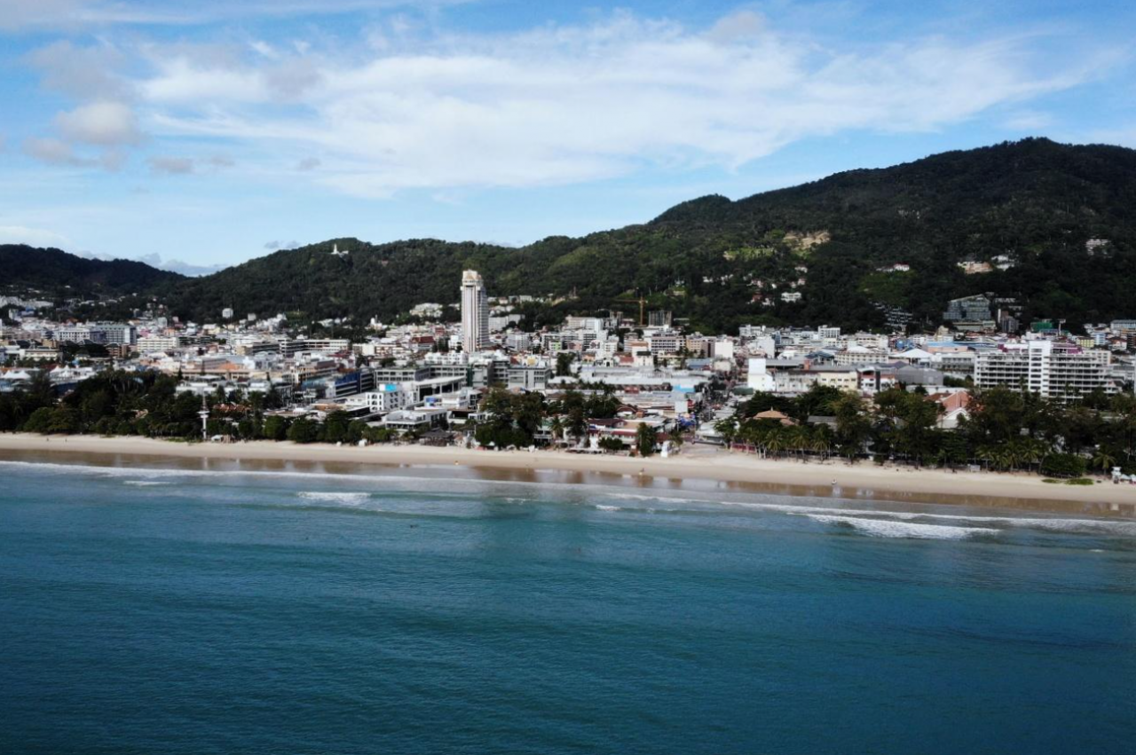 Patong Beach days before the ‘Phuket Sandbox’ tourism scheme that allows visits by people vaccinated against Covid-19. – AFP pic, July 1, 2021