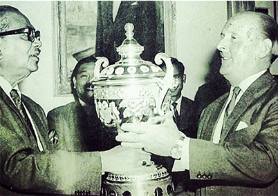 Malaysia's first prime minister Tunku Abdul Rahman with the Malaysia Cup. - isn.gov.my pic, September 26, 2021