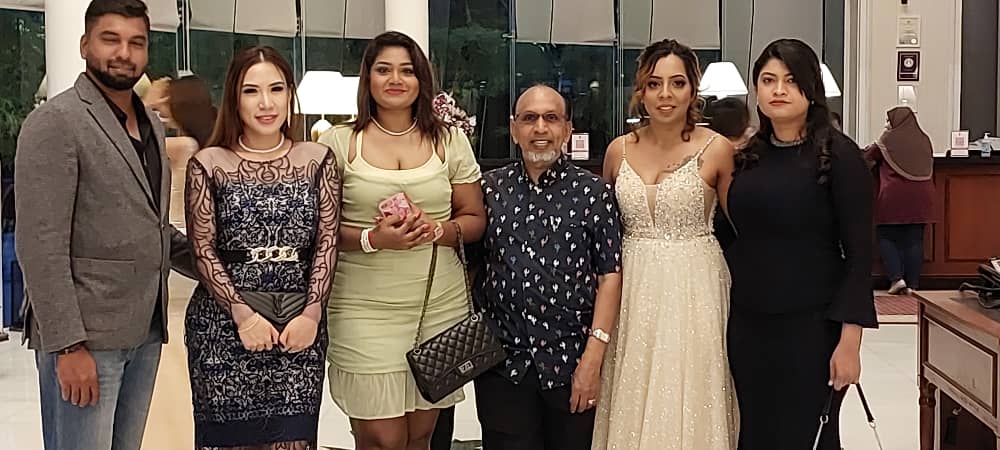 Inspector Sheila (right) poses with guests and her lawyer M. Manoharan (third from right) at the inaugural Mrs Earth Malaysia event on July 2. – IAN MCINTYRE/The Vibes file pic, July 4, 2023
