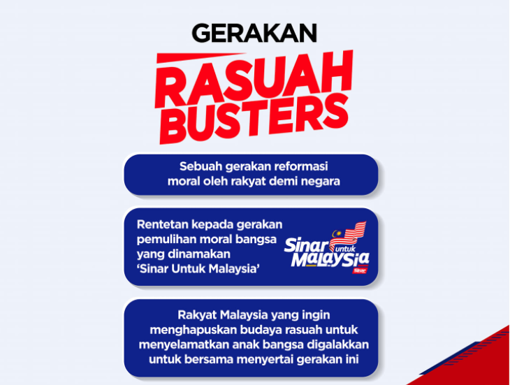 #RasuahBusters is a decentralised movement guided by a central team, which acts as an initiator. – Pic courtesy of Rasuah Busters on Facebook, February 15, 2021