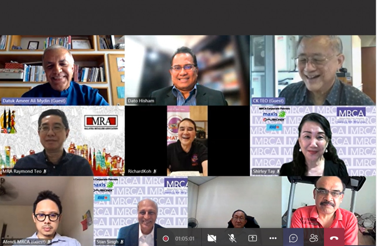 Retail industry captains in the virtual press conference on the MCO and lockdown today. – Screen grab, July 3, 2021