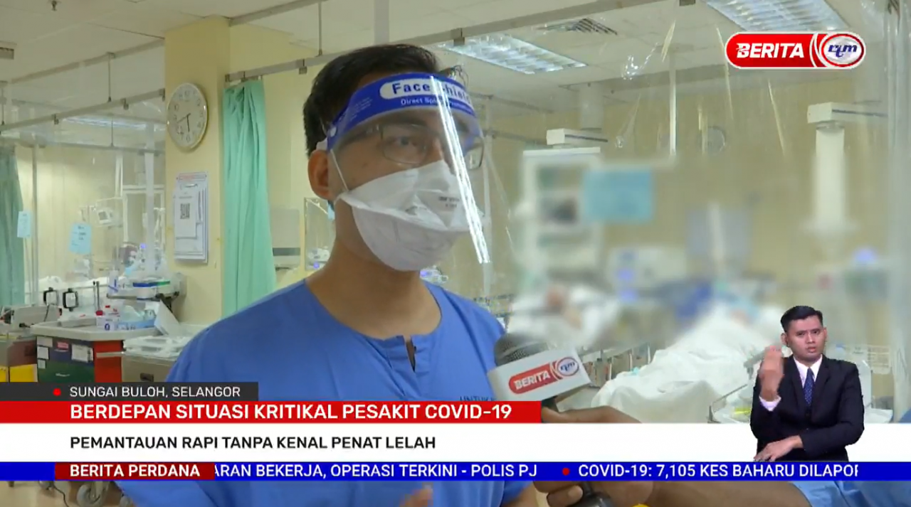 Emergency ward specialist Dr Mohd Zul Ikram Abd Mutalib says the department receives nearly 100 patients per day. – Screen grab, June 2, 2021