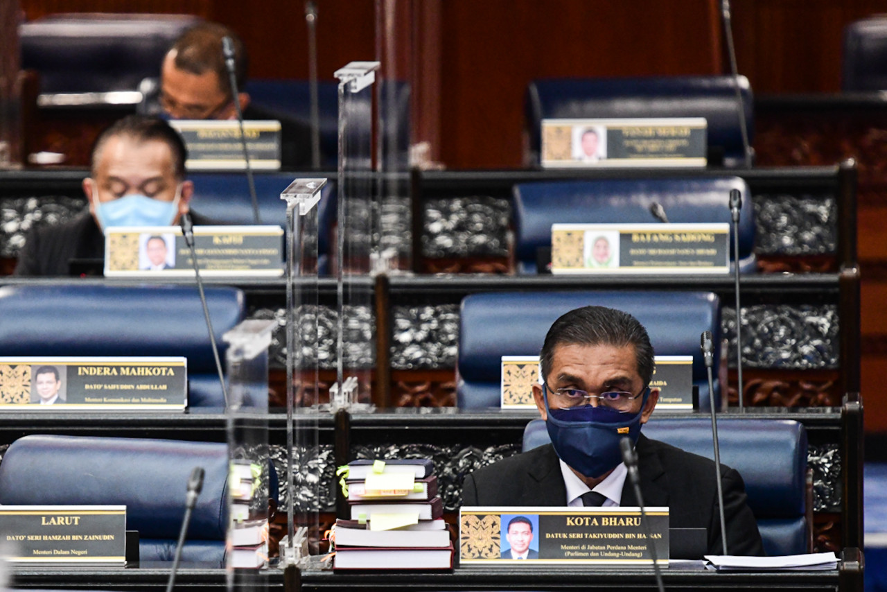 The Hansard shows that Law Minister Datuk Seri Takiyuddin Hassan did not not mislead parliament when announcing the revocation of emergency ordinances, but merely stated facts. – Information Department pic, August 4, 2021