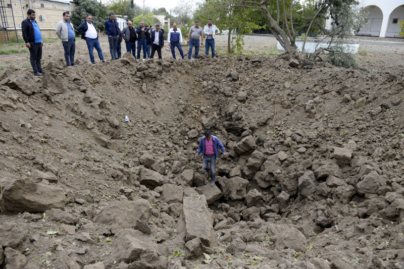 New rocket fire hits main Karabakh city