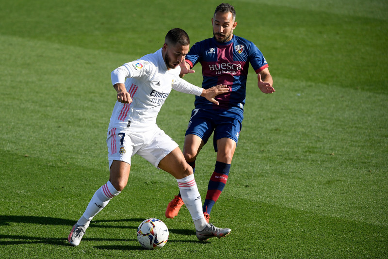 Hazard stunner gives revived Real Madrid win over Huesca
