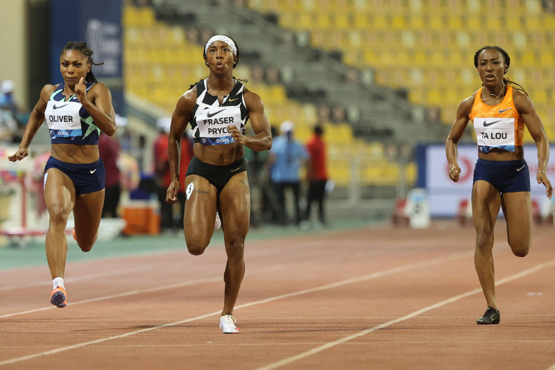 Fraser-Pryce storms to 100m victory at Doha Diamond League