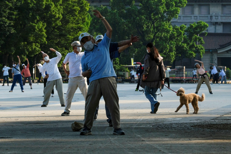 One, two, three! The Japanese stretch routine performed by millions