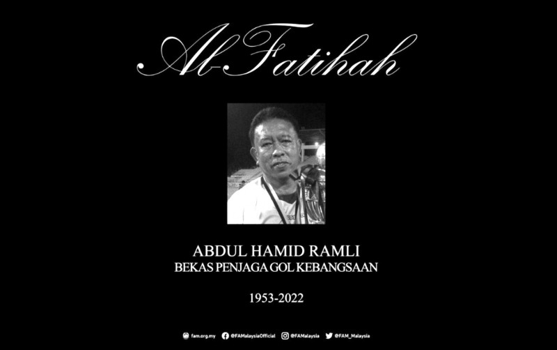 Ex-Harimau Malaya goalie Abdul Hamid Ramli passes away at 68