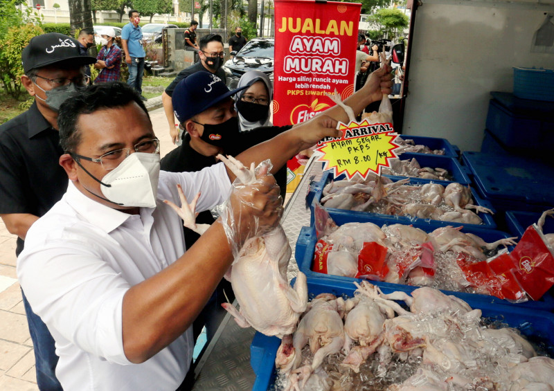 Selangor reduces ceiling price of chicken to RM8 per kg at PKPS premises