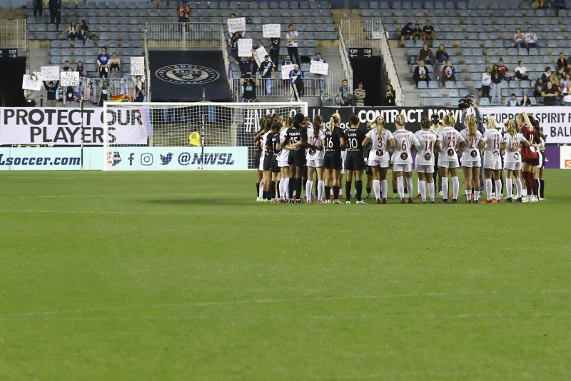National Women’s Soccer League players halt play in ‘solidarity’ moment