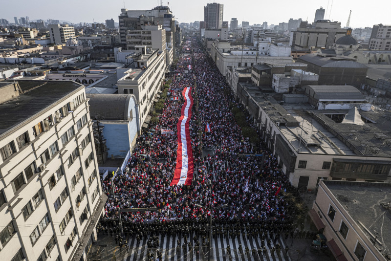 Thousands march in Peru calling for president’s removal