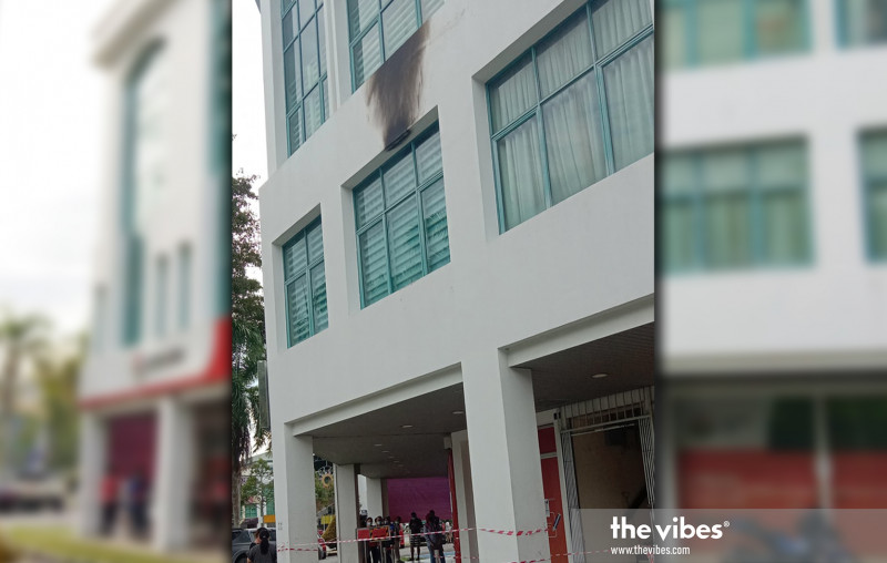 Miri EPF building scorched in suspected Molotov attack