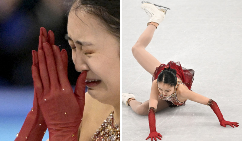 Chinese figure skater inconsolable following Olympic flops, social media abuse