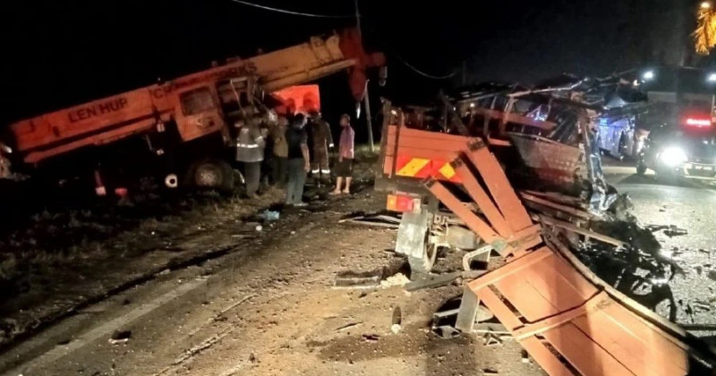 Three brothers killed in horrific lorry-crane crash