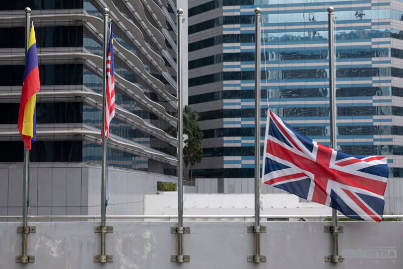 Pahang, British High Commission to fly flags at half mast for late queen