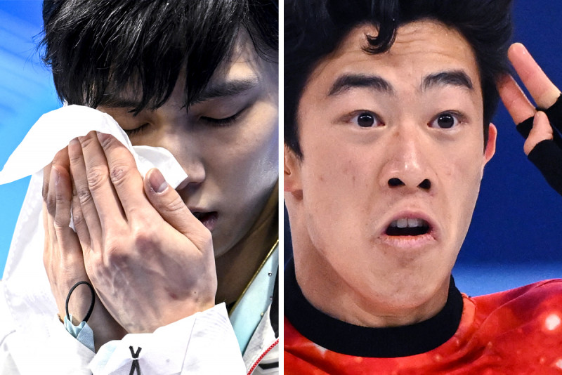 Defending champion falls twice as rival figure skater snatches Beijing gold