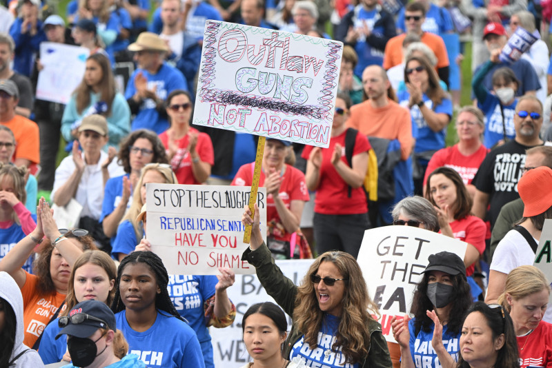 Thousands of protesters demand action on US gun violence