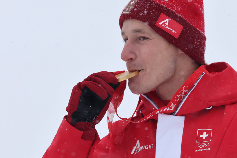 Odermatt silences critics with Olympic giant slalom gold