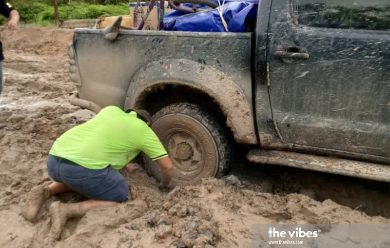 Torrential rain turns Sarawak’s rural roads to mud