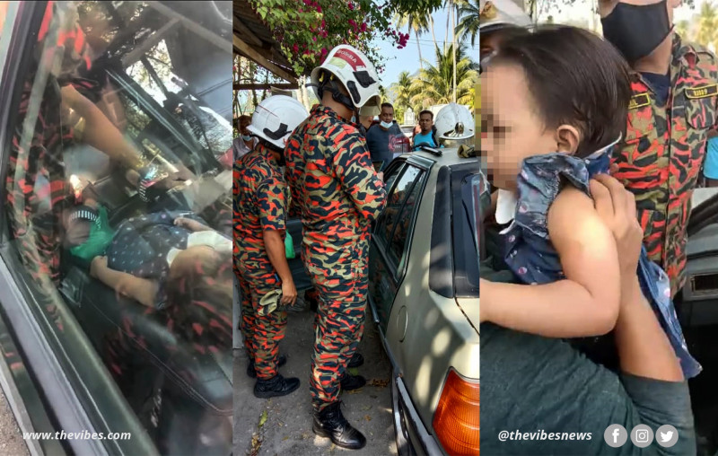 Penang firemen rescue yet another child locked in car