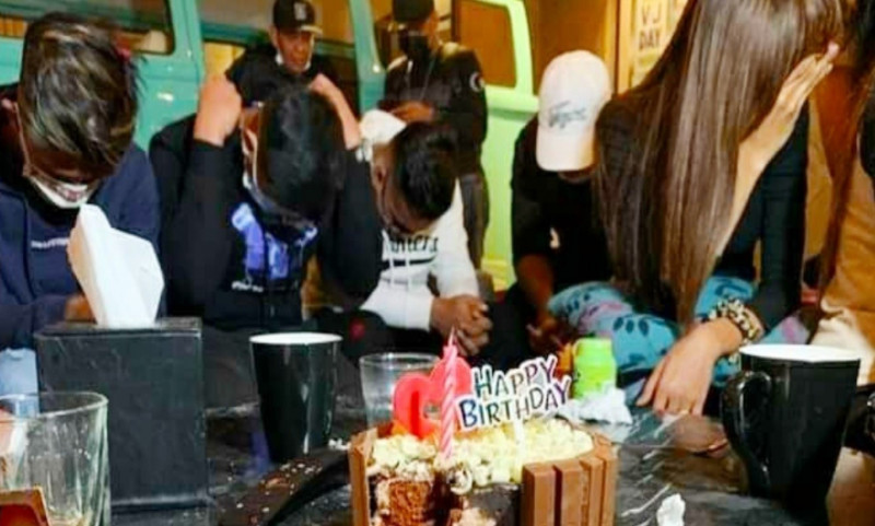 4 teenage girls among 9 nabbed at wild party