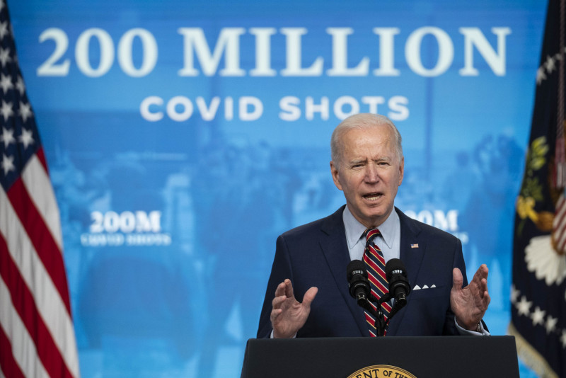 Biden hails ‘stunning’ US achievement in giving 200 mil Covid-19 vaccine doses