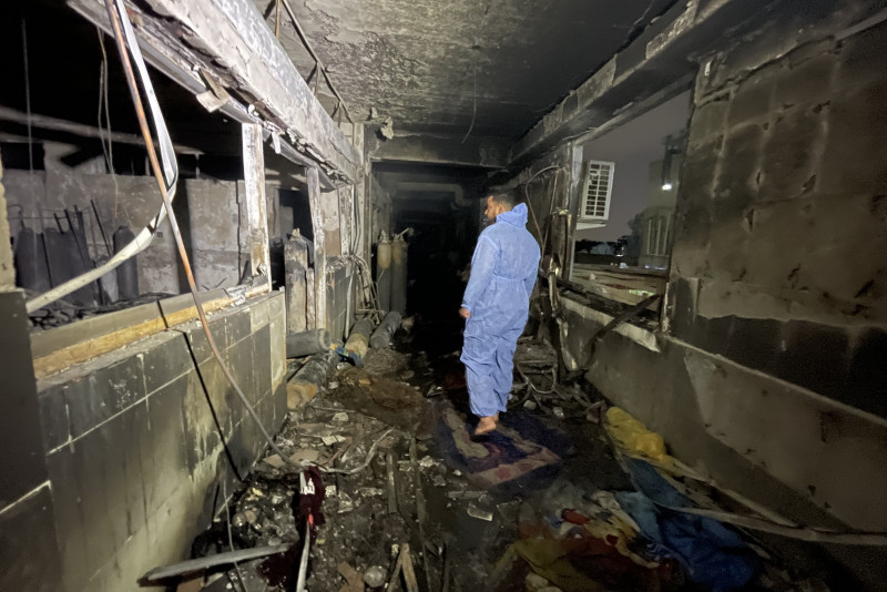 Fire kills 82 at Iraq Covid-19 hospital, health minister suspended
