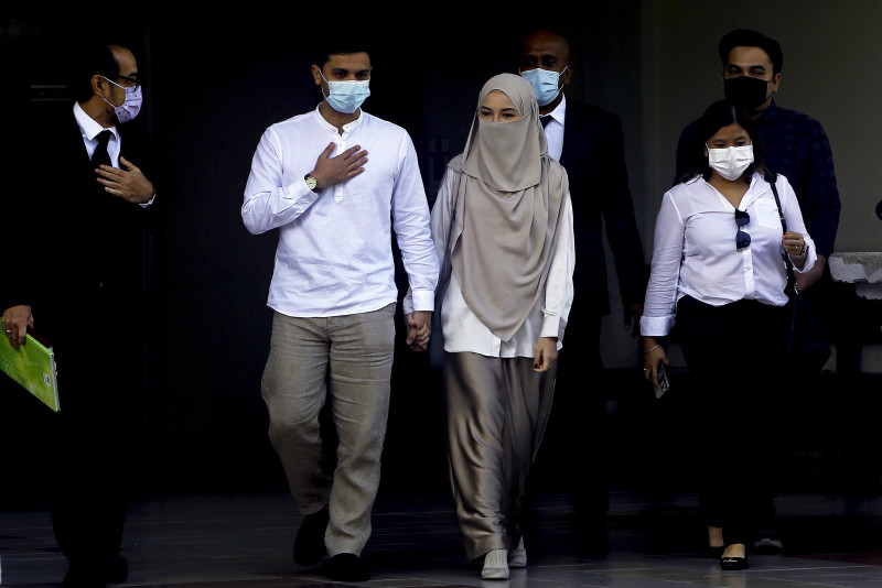 Neelofa, hubby claim trial to flouting CMCO rules