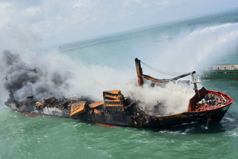 Sri Lanka launches probe after burning ship leads to pollution crisis