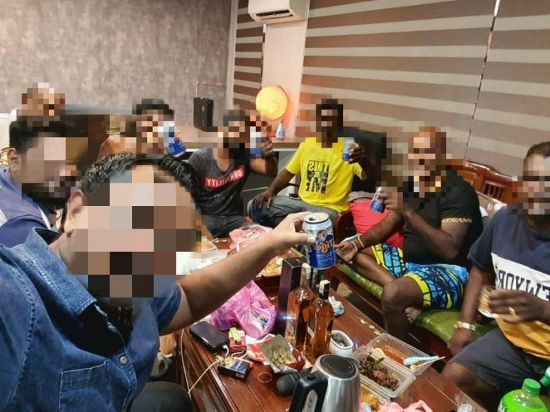 13 arrested after birthday party, accused of showing off hand signs